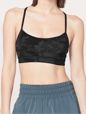 Lululemon Flow Y Bra Nulu, B/C Cup Grey CAMO Multi 2020 W2AXYS SZ 4 RARE